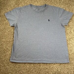 Polo Ralph Lauren Men's Size L Blue Blue Logo Short  Sleeve T Shirt